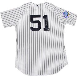 Bernie Williams Signed New York Yankees Authentic Pinstripe Jersey W/ 1999 Patch (MLB Auth)