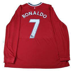 Cristiano Ronaldo Signed Red Retro Manchester United Jersey (Icons Auth)