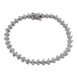 Sterling Silver-CZ Bracelet