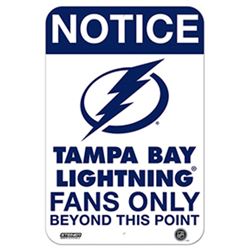 Tampa Bay Lightning Fans Only 8X12 Aluminum Sign