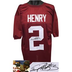 Derrick Henry Signed Alabama Crimson Tide Maroon Custom Jersey #2 XL (Heisman)- Steiner Hologram