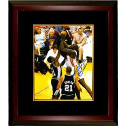 Shaquille O'neal Signed Los Angeles Lakers 8X10 Photo Custom Framed (Vs Spurs)