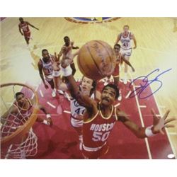 Ralph Sampson Signed Houston Rockets 16X20 Photo Vs Clippers