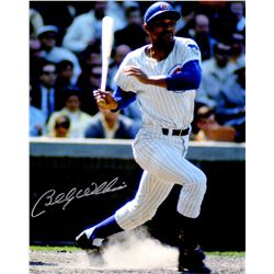 Billy Williams Signed Chicago Cubs Swinging Action 8X10 Photo