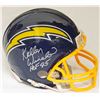 Image 1 : Kellen Winslow Signed San Diego Chargers Throwback Navy Riddell Mini Helmet W/HOF 95