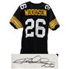 Image 1 : Rod Woodson Signed Black And Gold Custom Jersey
