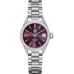 Tag Heuer  Carrera Automatic Burgendy Diamond Dial  Women Watch