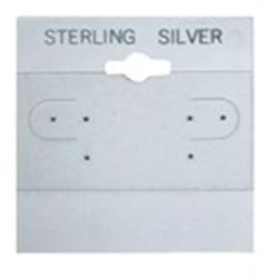 "Sterling Silver" Earring Cards 2X2- Plastic With Velour Flocking In Center. 100 Cards Per Pack.