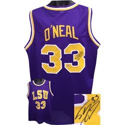 Shaquille O'neal Signed LSU Tigers TB Purple Custom Jersey #33