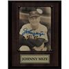 Image 1 : Johnny Mize Signed New York Yankees Sepia 3.5X5 Photo Mounted On Plaque (6X8)