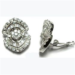 Sterling Silver Cz Earring