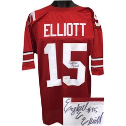 Ezekiel Elliott Signed Ohio State Buckeyes Red Custom Jersey #15 XL- JSA Hologram