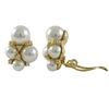 Image 1 : Gold Tone Sterling Silver Pearl Clip On Earrings-0.85