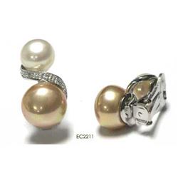 Sterling Silver Champ-White Pearl Ear