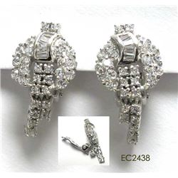 Sterling Silver CZ Clip-On Earrings