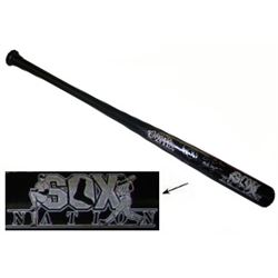 Marty Barrett Signed Boston Red Sox 1986 AL Champs Cooperstown Engraved Black Bat W/19 Signatures