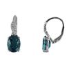 Image 1 : SS LONDON BLUE TOPAZ / DIAMOND LEVERBK EARRINGS (#10168LDN)