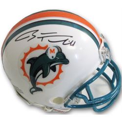 Ryan Tannehill Signed Miami Dolphins Riddell TB (Old Logo) Mini Helmet (Teal Face Mask Black Sig)- T