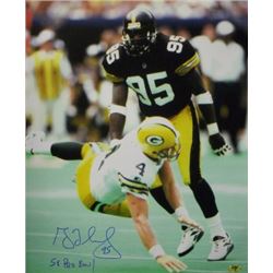 Greg Lloyd Signed Pittsburgh Steelers 16X20 Photo 5 X Pro Bowl