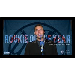 Derek Jeter Moments: Rookie Of The Year Collage Text Overlay Framed 9.5X19 7331 Style