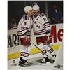 Image 1 : Adam Graves/ Mark Messier Dual Signed Celebration Behind The Goal 16X20 Photo