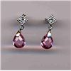 Image 1 : Sterling Silver Rose CZ Earrings