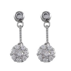 Sterling Silver-Cz Post Earring