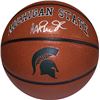 Image 1 : Magic Johnson Signed Michigan State Spartans Logo NCAA Brown Composite Basketball