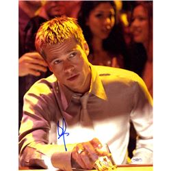 Brad Pitt Signed Vertical Oceans 11 Signed 11X14 Photo With Drink (JSA)