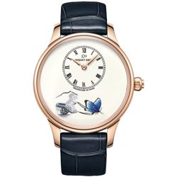 Jaquet Droz  Les Ateliers D&#039;Art Petite Heure Minute Enamel Painting  Men Watch