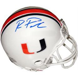 Roscoe Parrish Signed Miami Hurricanes Replica Mini Helmet