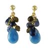 Image 2 : Assorted Colors Semi Precious Stones Gold Plated Sterling Silver Earrings