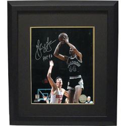 George Gervin Signed San Antonio Spurs 8X10 Photo Custom Framed HOF 96 Vs Rockets