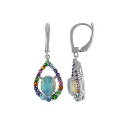 SS OPAL / MULTI COLOR LEVERBK EARRINGS (#10460MUL)