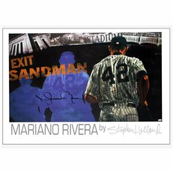 Mariano Rivera Signed Sandman Poster (By Stephan Holland)