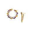 Image 1 : STERLING SILVER GOLDPLATED CIT / AMY / RH / FIRE OP / WHITE TOPAZ EARRINGS (#7776MUL1)