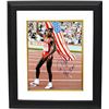 Image 1 : Carl Lewis Signed Team USA 16X20 Flag Photo 9 X GM Custom Framed- Tri-Star Hologram