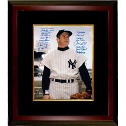 New York Yankees Signed Color 16X20 Photo Custom Framed Mickey Mantle Teammates W/ 17 Signatures