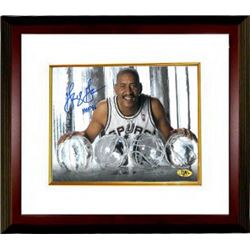 George Gervin Signed San Antonio Spurs ICE 8X10 Photo HOF 96 Custom Framed