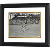 Image 1 : Duke Snider Signed Brooklyn Dodgers B&W Vintage Jumping 16X20 Photo Custom Framed HOF 80- JSA Hologr