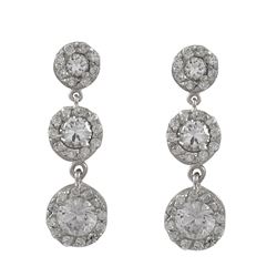 Sterling Silver CZ Post Earrings