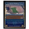 Image 1 : Notre Dame Game Used Bench Slab 8X10 Plaque W/Stadium Image