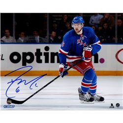 Dylan Mcilrath Signed Skating In Blue Jersey 8X10 Photo