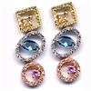 Image 1 : Sterling Silver-CZ Post Earring