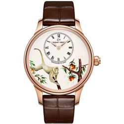 Jaquet Droz  Les Ateliers D&#039;Art Petite Heure Minute Enamel Painting  Women Watch