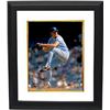 Image 1 : Bret Saberhagen Signed Kansas City Royals 8X10 Photo Custom Framed (Blue Jersey Pitching)- Steiner H