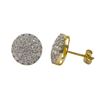 Image 1 : Sterling Silver Two Tone Post Earring