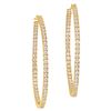 Image 2 : Sterling Silver-CZ Hoop Earring