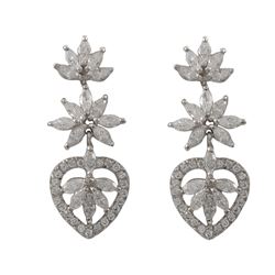 Sterling Silver-CZ Earring