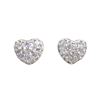 Image 1 : Sterling Silver CZ Heart Post Earrings